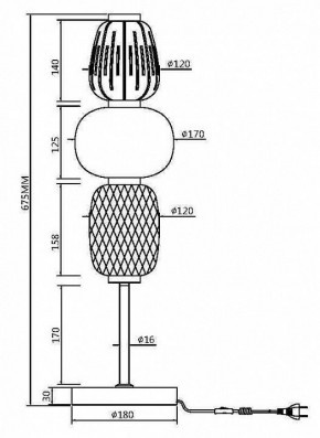 Настольная лампа декоративная Maytoni Pattern MOD267TL-L28CH3K в Новом Уренгое - novyy-urengoy.mebel24.online | фото 4