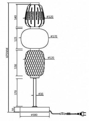 Настольная лампа декоративная Maytoni Pattern MOD267TL-L28G3K в Новом Уренгое - novyy-urengoy.mebel24.online | фото 5