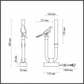 Настольная лампа декоративная Odeon Light Lark 5431/2TL в Новом Уренгое - novyy-urengoy.mebel24.online | фото 4