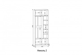 НИКОЛЬ 2 шкаф 2-х створчатый в Новом Уренгое - novyy-urengoy.mebel24.online | фото 3