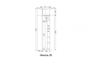 НИКОЛЬ 26 Шкаф угловой в Новом Уренгое - novyy-urengoy.mebel24.online | фото 2