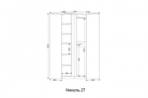 НИКОЛЬ 27 Шкаф угловой в Новом Уренгое - novyy-urengoy.mebel24.online | фото 2
