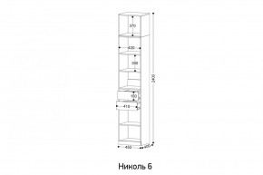 НИКОЛЬ 6 Пенал в Новом Уренгое - novyy-urengoy.mebel24.online | фото 2