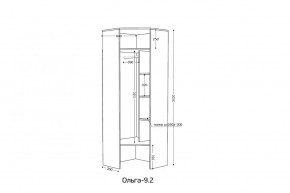 ОЛЬГА 9.2 Шкаф угловой с зеркалом в Новом Уренгое - novyy-urengoy.mebel24.online | фото 2