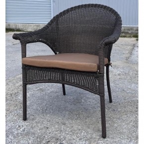 Плетеное кресло LV-140B-Brown с подушкой в комплекте в Новом Уренгое - novyy-urengoy.mebel24.online | фото 3