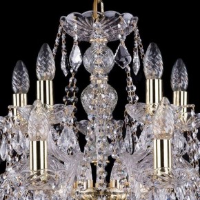 Подвесная люстра Bohemia Ivele Crystal 1411 1411/10+5/240/G/Leafs в Новом Уренгое - novyy-urengoy.mebel24.online | фото 4