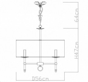 Подвесная люстра Divinare Candela 1162/01 LM-5 в Новом Уренгое - novyy-urengoy.mebel24.online | фото 4