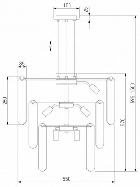 Подвесная люстра Eurosvet Claire 60171 золото в Новом Уренгое - novyy-urengoy.mebel24.online | фото 5