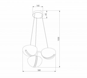 Подвесная люстра Eurosvet Emisfero 50083/3 LED золото в Новом Уренгое - novyy-urengoy.mebel24.online | фото 6