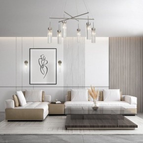 Подвесная люстра Eurosvet Gilian 60163/6 никель в Новом Уренгое - novyy-urengoy.mebel24.online | фото 4