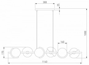 Подвесная люстра Eurosvet Moity 70149/6 черный/латунь в Новом Уренгое - novyy-urengoy.mebel24.online | фото 5