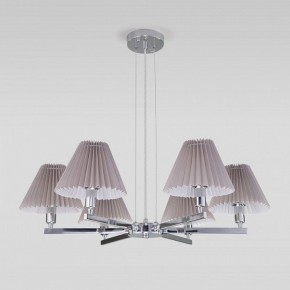 Подвесная люстра Eurosvet Peony 60136/6 хром/серый в Новом Уренгое - novyy-urengoy.mebel24.online | фото 4
