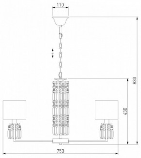 Подвесная люстра Eurosvet Zaffiro 10099/8 хром/прозрачный хрусталь Strotskis (новый абажур) в Новом Уренгое - novyy-urengoy.mebel24.online | фото 5