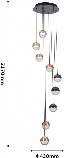 Подвесная люстра Favourite Luna 4371-9P в Новом Уренгое - novyy-urengoy.mebel24.online | фото 5