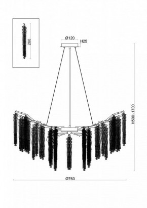 Подвесная люстра Freya Mineral FR1010PL-10G в Новом Уренгое - novyy-urengoy.mebel24.online | фото 2