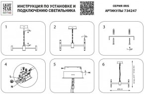 Подвесная люстра Lightstar Iris 734247 в Новом Уренгое - novyy-urengoy.mebel24.online | фото 4