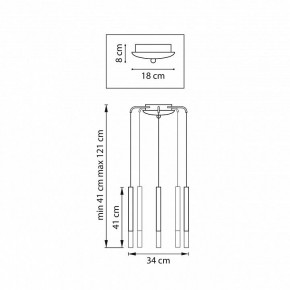 Подвесная люстра Lightstar Tubo L5T747137 в Новом Уренгое - novyy-urengoy.mebel24.online | фото 3