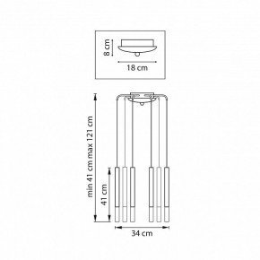 Подвесная люстра Lightstar Tubo L8T747133 в Новом Уренгое - novyy-urengoy.mebel24.online | фото 3
