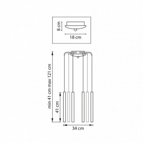Подвесная люстра Lightstar Tubo L8T747243 в Новом Уренгое - novyy-urengoy.mebel24.online | фото 3