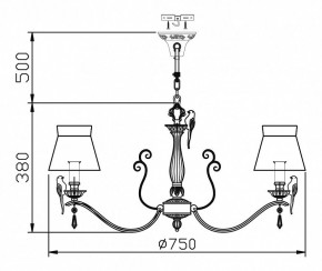 Подвесная люстра Maytoni Bird ARM013-08-W в Новом Уренгое - novyy-urengoy.mebel24.online | фото 5