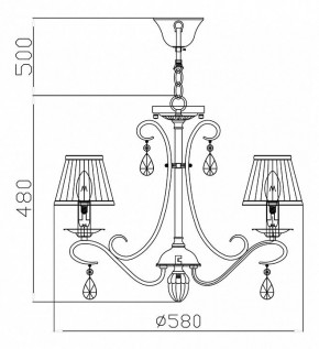 Подвесная люстра Maytoni Brionia ARM172-05-G в Новом Уренгое - novyy-urengoy.mebel24.online | фото 5