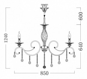 Подвесная люстра Maytoni Grace ARM247-10-G в Новом Уренгое - novyy-urengoy.mebel24.online | фото 7
