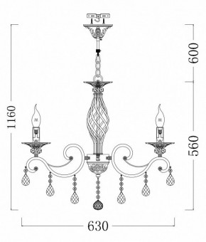 Подвесная люстра Maytoni Grace RC247-PL-06-R в Новом Уренгое - novyy-urengoy.mebel24.online | фото 5
