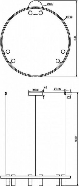 Подвесная люстра Maytoni Halo MOD102PL-L42BK в Новом Уренгое - novyy-urengoy.mebel24.online | фото 4