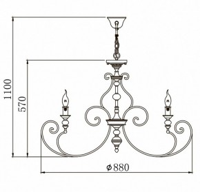 Подвесная люстра Maytoni Karina H631-PL-08-B в Новом Уренгое - novyy-urengoy.mebel24.online | фото 3