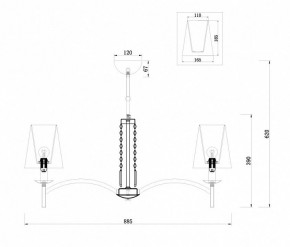 Подвесная люстра Maytoni Krona MOD076PL-06N в Новом Уренгое - novyy-urengoy.mebel24.online | фото 3