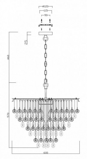 Подвесная люстра Maytoni Linn MOD091PL-07CH в Новом Уренгое - novyy-urengoy.mebel24.online | фото 4
