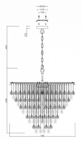 Подвесная люстра Maytoni Linn MOD091PL-09CH в Новом Уренгое - novyy-urengoy.mebel24.online | фото 3