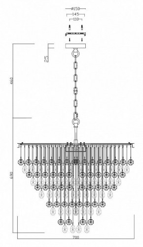 Подвесная люстра Maytoni Linn MOD091PL-09G в Новом Уренгое - novyy-urengoy.mebel24.online | фото 4