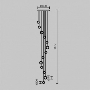 Подвесная люстра Maytoni Pharao MOD361PL-L58BS3K в Новом Уренгое - novyy-urengoy.mebel24.online | фото 4