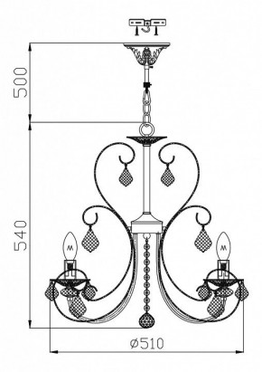 Подвесная люстра Maytoni Princess ARM270-05-R в Новом Уренгое - novyy-urengoy.mebel24.online | фото