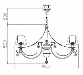 Подвесная люстра Maytoni Soffia RC093-PL-08-R в Новом Уренгое - novyy-urengoy.mebel24.online | фото 5