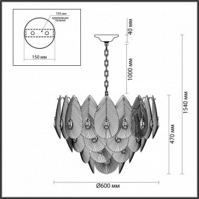 Подвесная люстра Odeon Light Cabochon 5050/17 в Новом Уренгое - novyy-urengoy.mebel24.online | фото 6