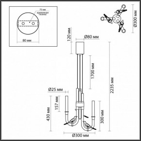 Подвесная люстра Odeon Light Lark 5431/6L в Новом Уренгое - novyy-urengoy.mebel24.online | фото 5