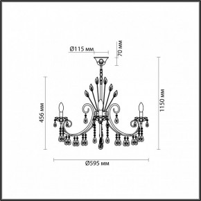 Подвесная люстра Odeon Light Versia 4977/6 в Новом Уренгое - novyy-urengoy.mebel24.online | фото 5