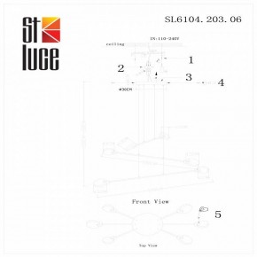 Подвесная люстра ST-Luce Montecelio SL6104.203.06 в Новом Уренгое - novyy-urengoy.mebel24.online | фото 4
