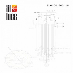 Подвесная люстра ST-Luce Montecelio SL6104.203.16 в Новом Уренгое - novyy-urengoy.mebel24.online | фото 3