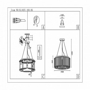 Подвесная люстра ST-Luce Velletri SL1627.103.05 в Новом Уренгое - novyy-urengoy.mebel24.online | фото 5