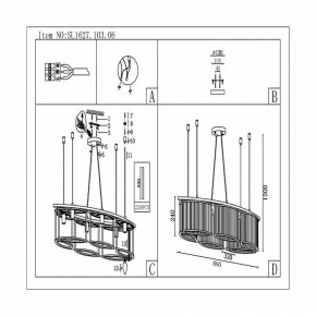 Подвесная люстра ST-Luce Velletri SL1627.103.06 в Новом Уренгое - novyy-urengoy.mebel24.online | фото 4