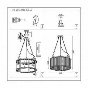 Подвесная люстра ST-Luce Velletri SL1627.103.07 в Новом Уренгое - novyy-urengoy.mebel24.online | фото 5