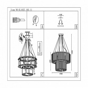 Подвесная люстра ST-Luce Velletri SL1627.103.11 в Новом Уренгое - novyy-urengoy.mebel24.online | фото 5
