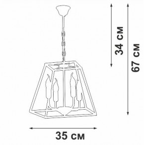 Подвесная люстра Vitaluce V4237 V4237-0/4 в Новом Уренгое - novyy-urengoy.mebel24.online | фото 3