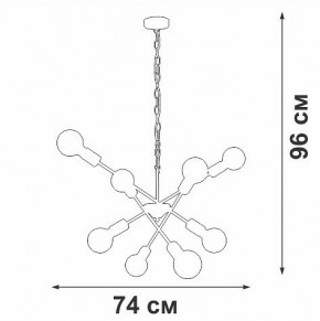 Подвесная люстра Vitaluce V4750 V4750-1/8 в Новом Уренгое - novyy-urengoy.mebel24.online | фото 2