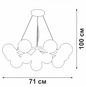 Подвесная люстра Vitaluce V48410 V48410-8/12S в Новом Уренгое - novyy-urengoy.mebel24.online | фото 3