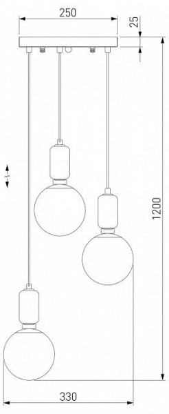 Подвесной светильник Eurosvet Bubble 50151/3 черный жемчуг в Новом Уренгое - novyy-urengoy.mebel24.online | фото 2