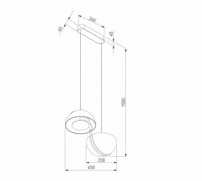 Подвесной светильник Eurosvet Emisfero 50083/2 LED золото в Новом Уренгое - novyy-urengoy.mebel24.online | фото 4